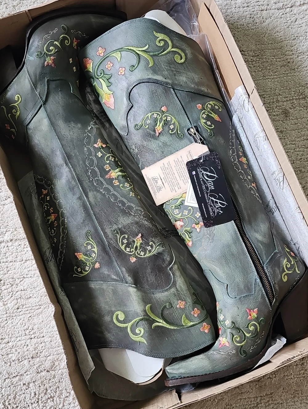 Dan Post DP3281 Flower Child - Floral Embroidered Cowboy Boots